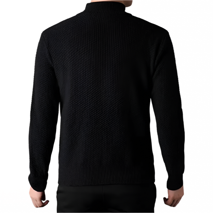 NordicWeave Jacket | Gebreide herenjas met fleece en quilt