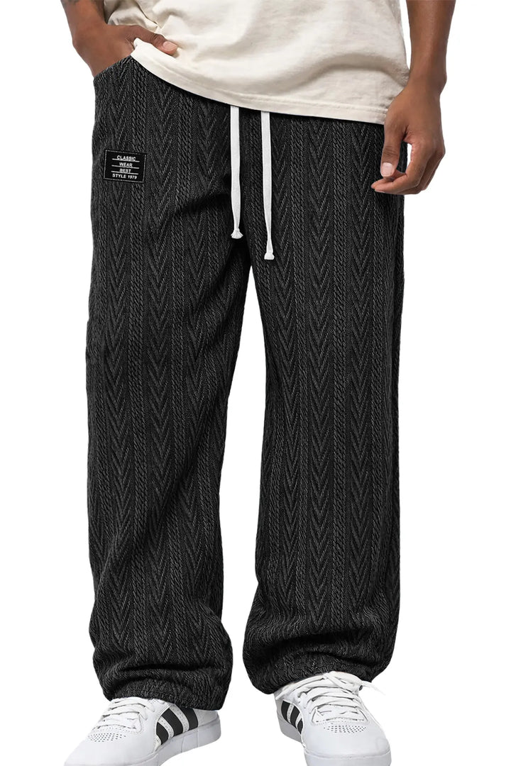Heren broek | Jacquard broek met elastische taille