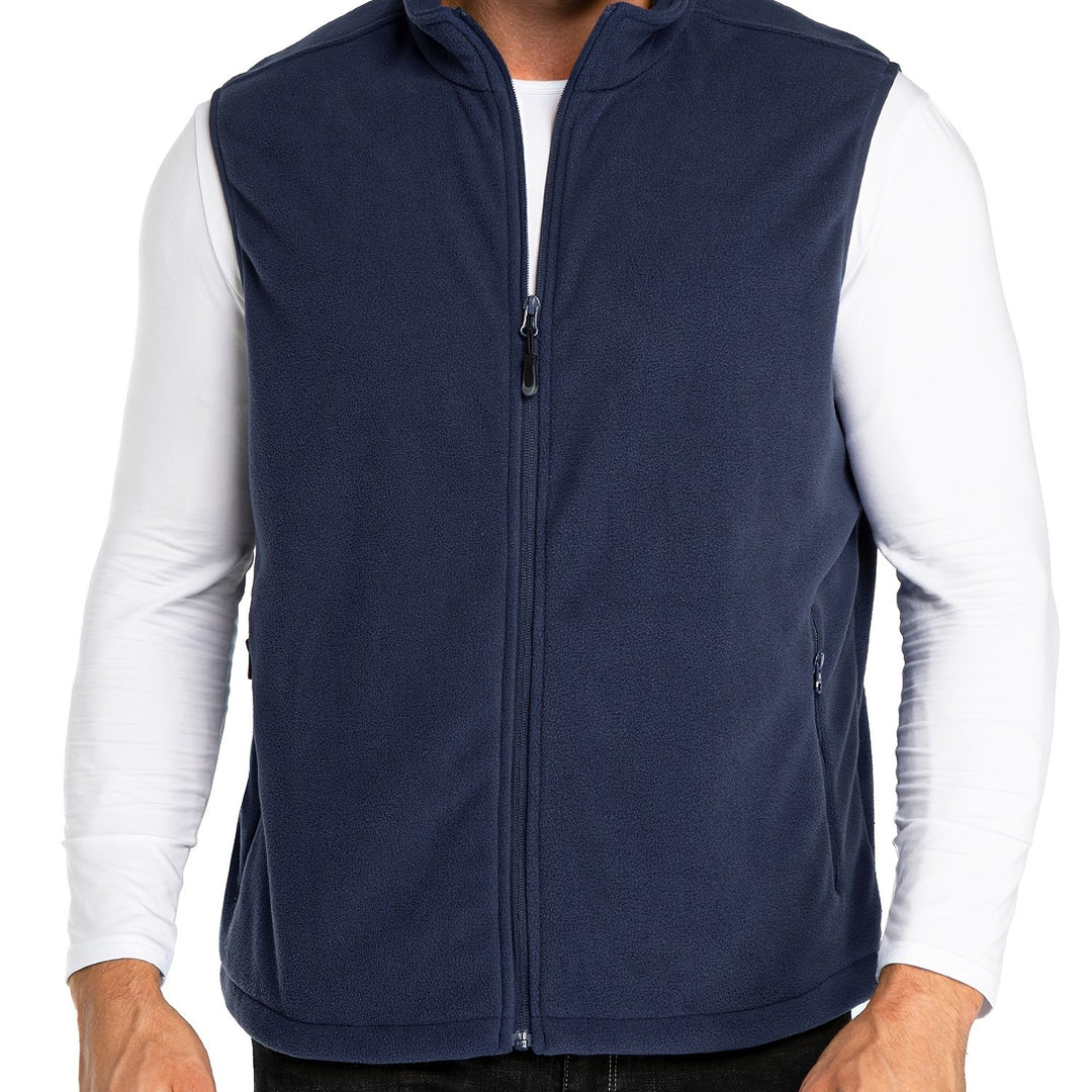 Fleece vest heren | Lichtgewicht mouwloos vest met rits