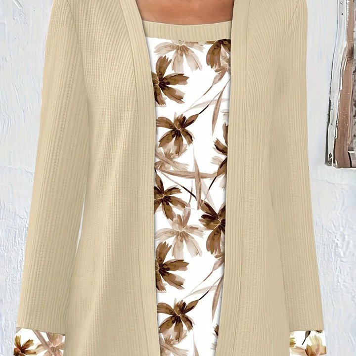 Dames top | Paars shirt met bloemenprint en lange mouw