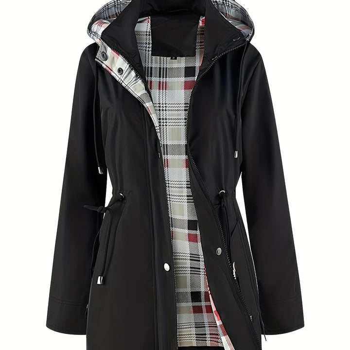 Dames trenchcoat | Jas met capuchon en verstelbare taille