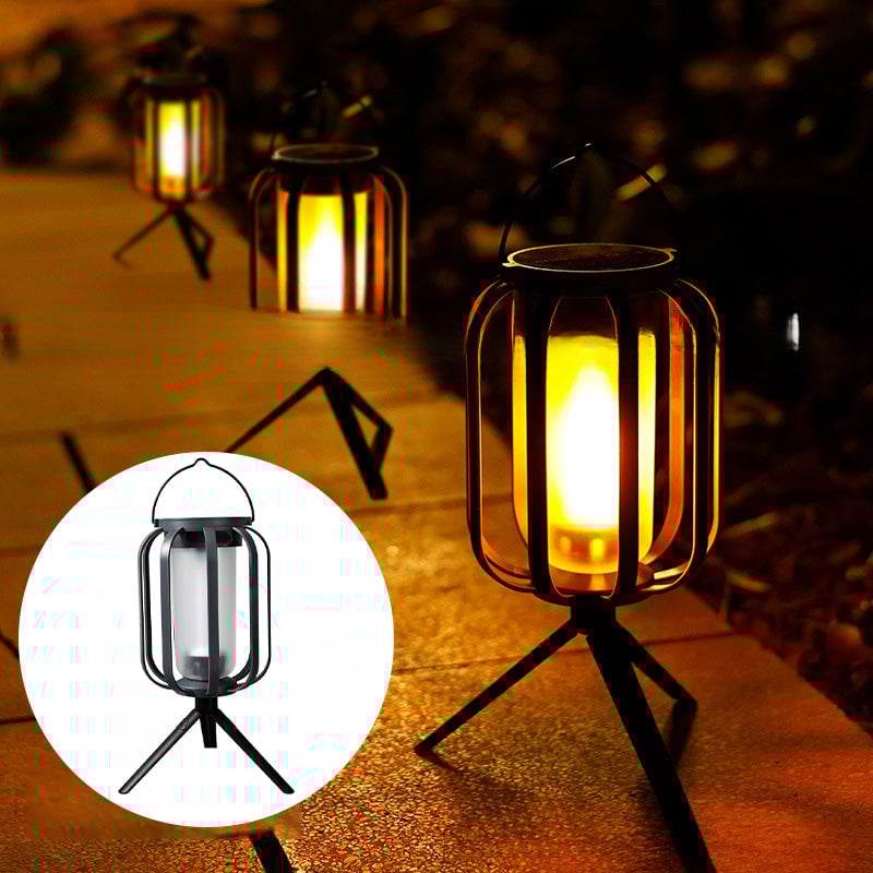 Decoratieve lamp | LED lantaarn met vlam effect en warm licht