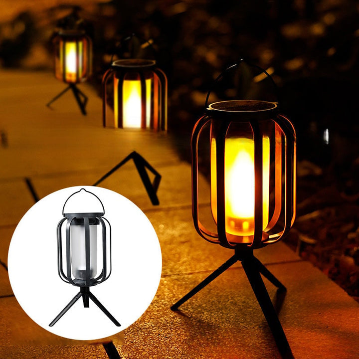 Decoratieve lamp | LED lantaarn met vlam effect en warm licht