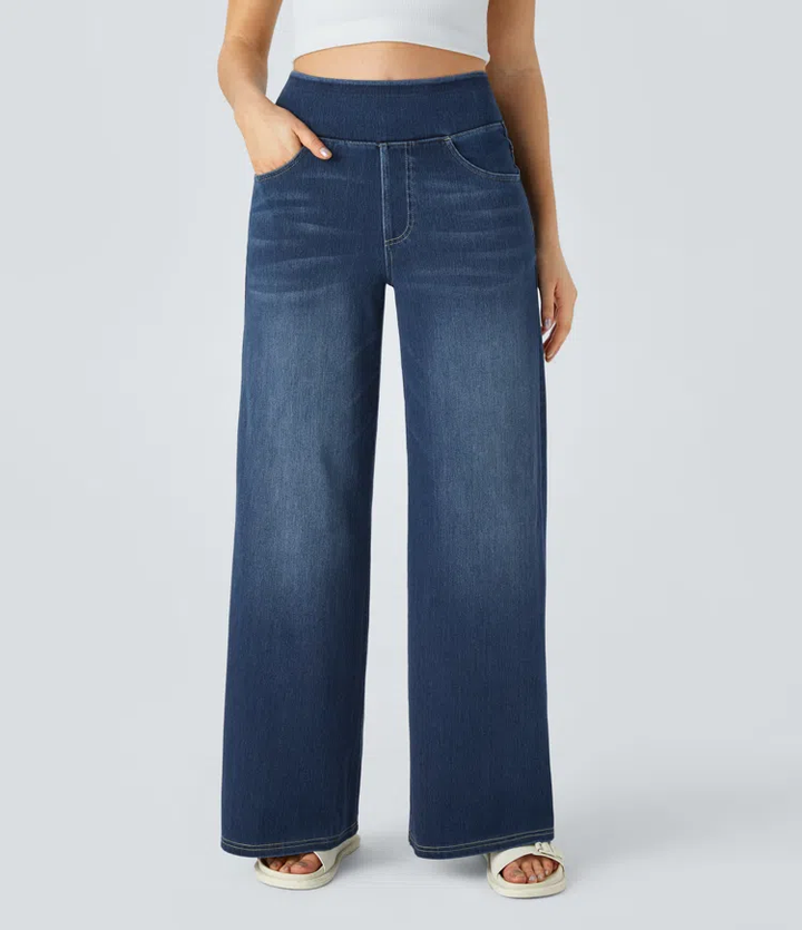 Wide Fit Jeans | Dames jeans met wijde pijpen