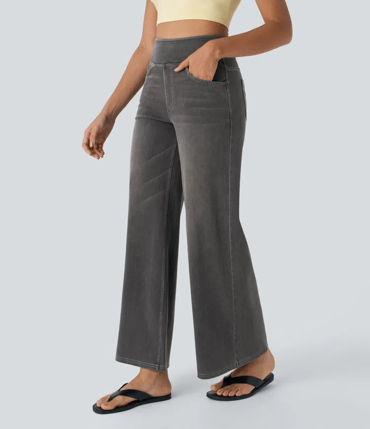 Wide Fit Jeans | Dames jeans met wijde pijpen