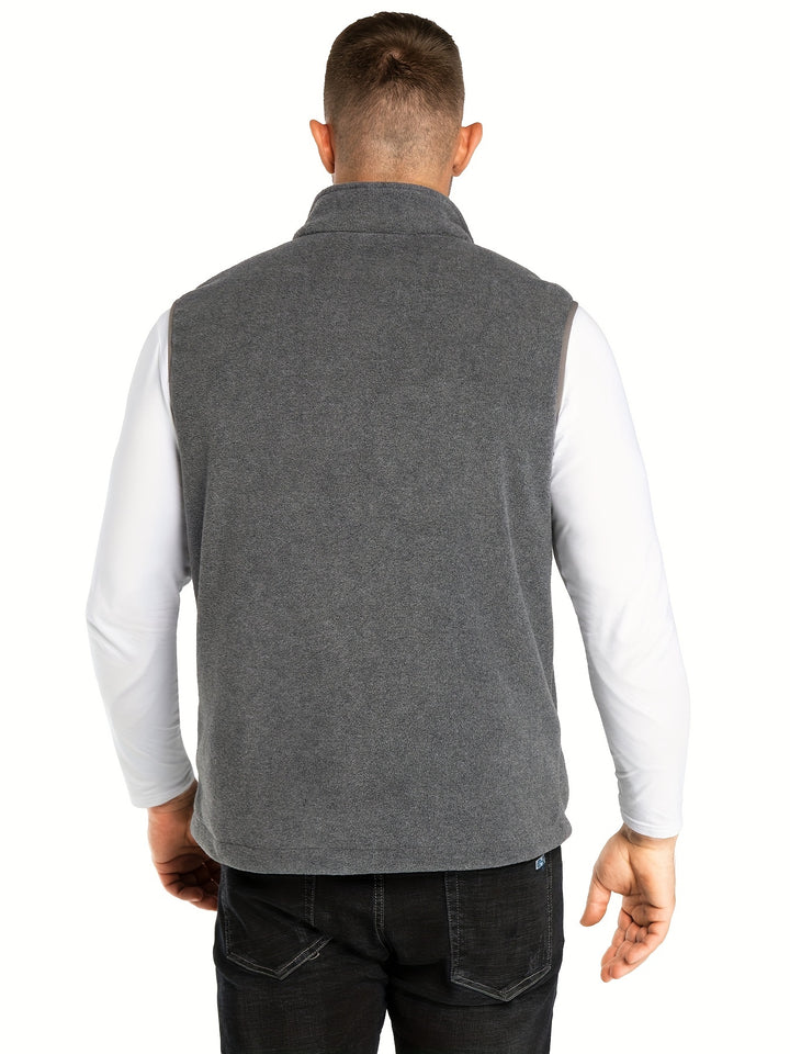 Fleece vest heren | Lichtgewicht mouwloos vest met rits