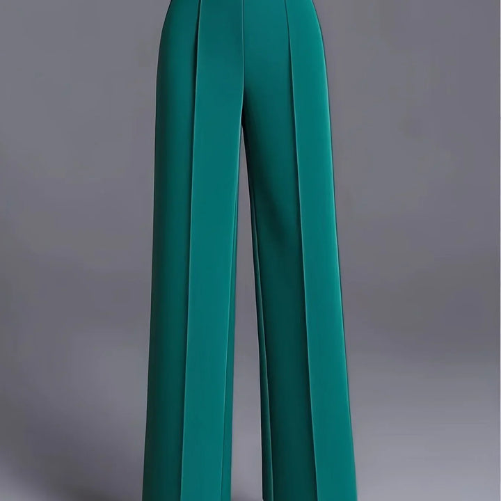 Dames pantalon | Hoge taille wide leg broek voor kantoor
