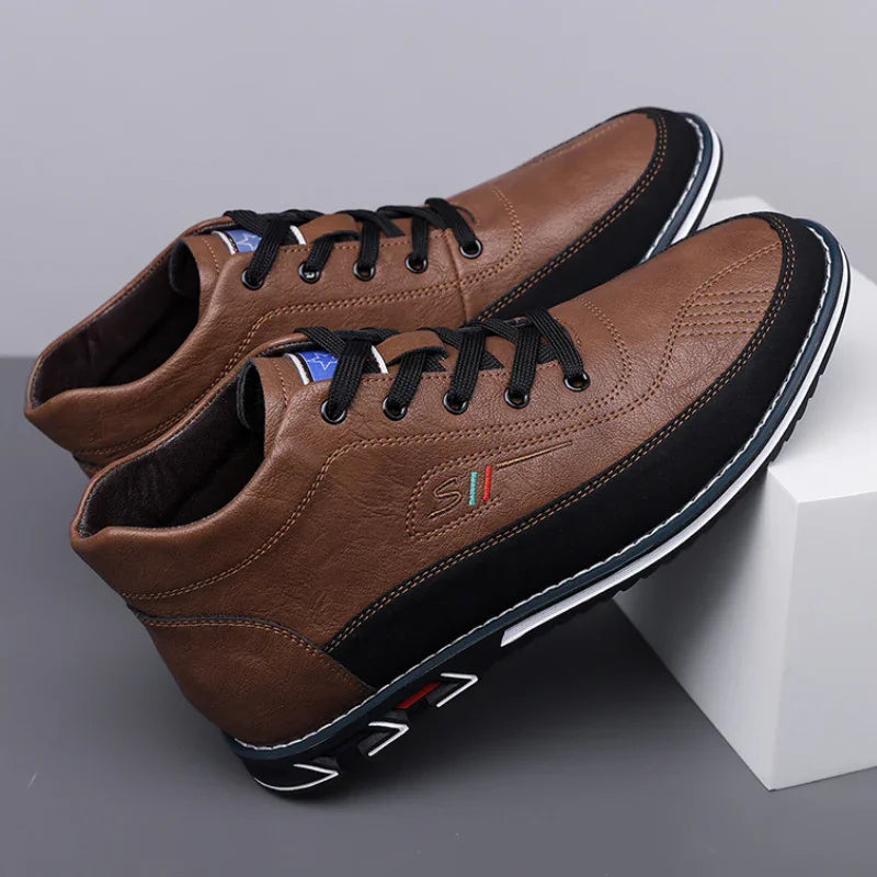 Heren sneakers | Oxford hi-top schoenen barefoot stijl