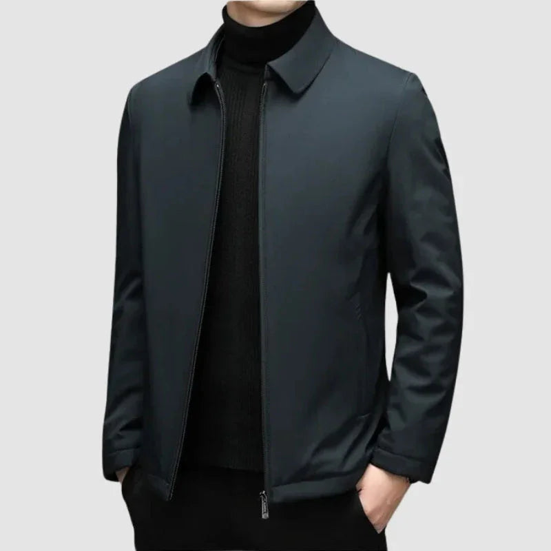 Heren jas | Casual lichtgewicht jacket met kraag en rits