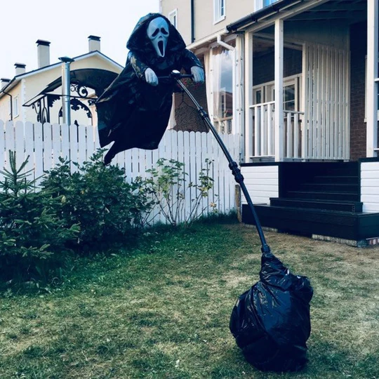 Ghostface | Tuindecoratie met staand Halloween spookfiguur
