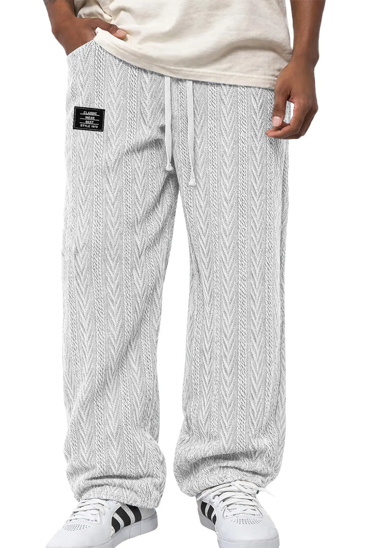 Heren broek | Jacquard broek met elastische taille