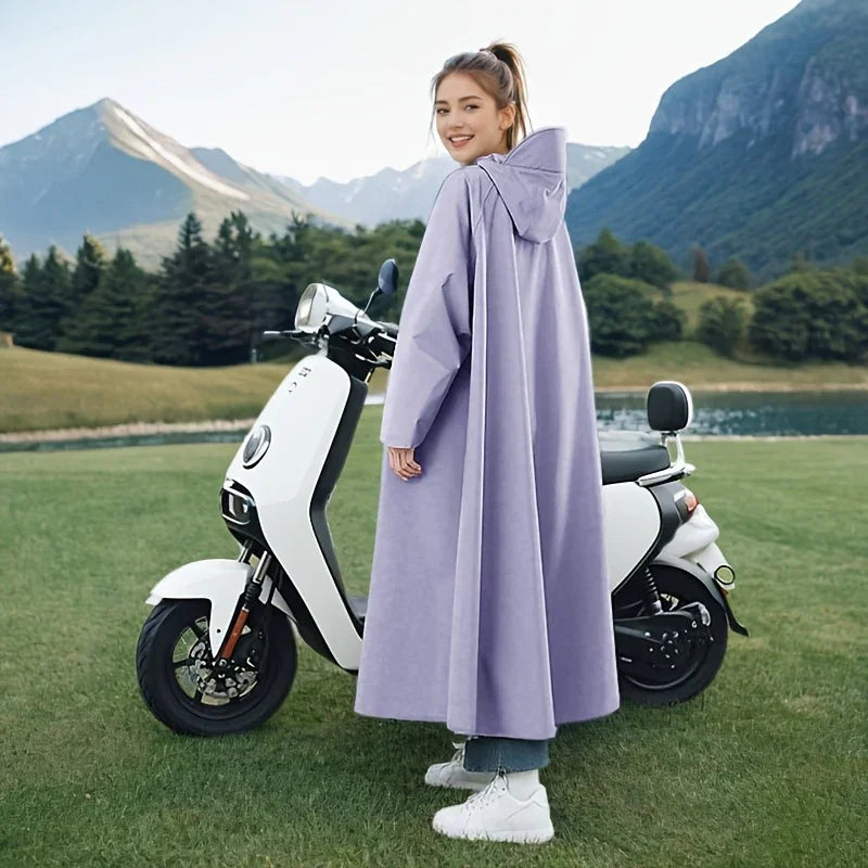 Regenjas dames en heren | Lange waterdichte poncho met capuchon