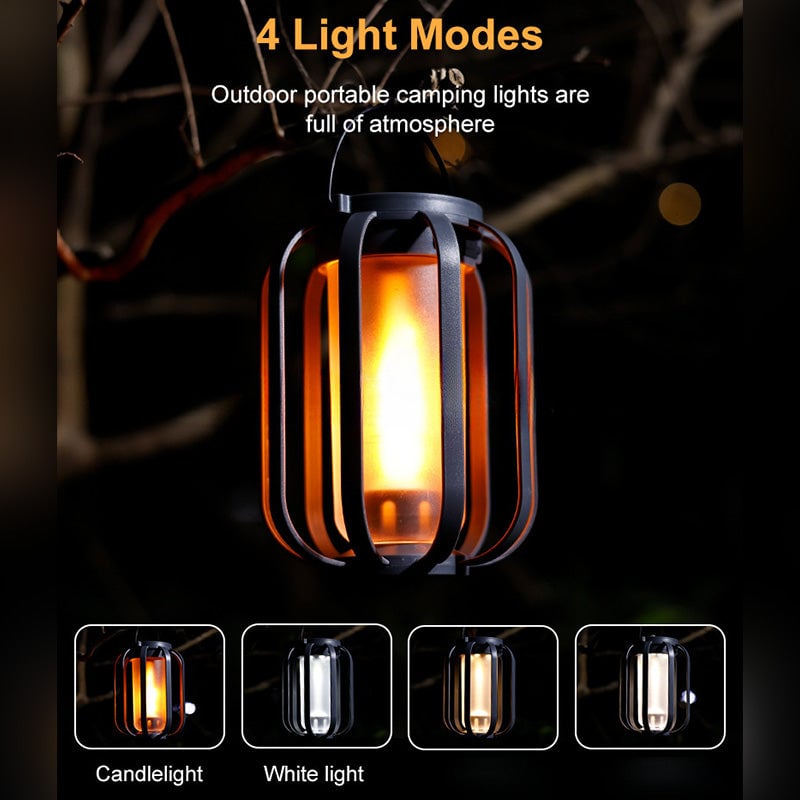 Decoratieve lamp | LED lantaarn met vlam effect en warm licht