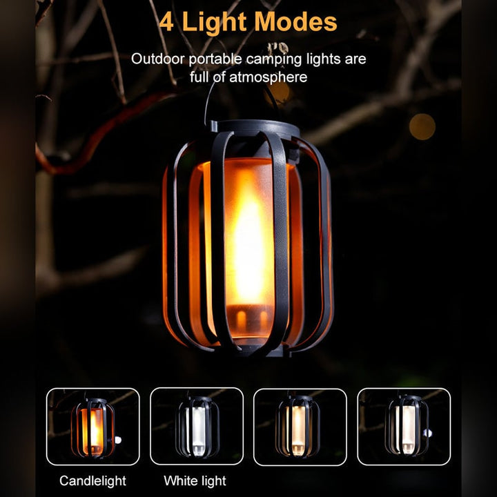 Decoratieve lamp | LED lantaarn met vlam effect en warm licht