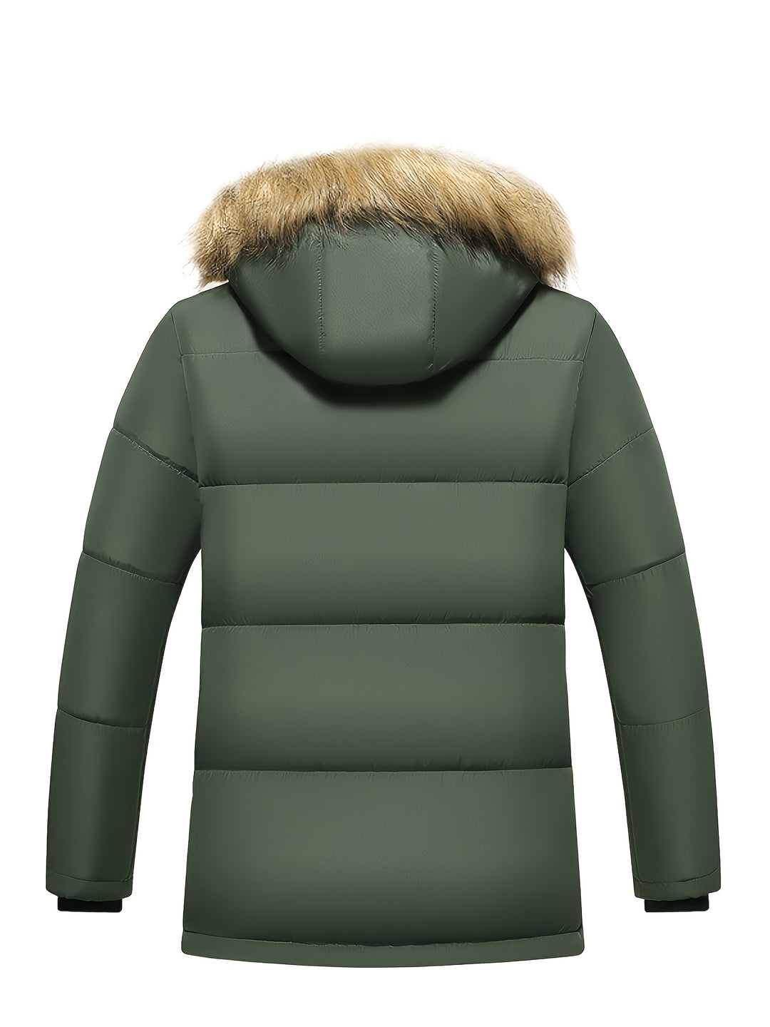 Heren winterjas | Warme parka met bontkraag en capuchon