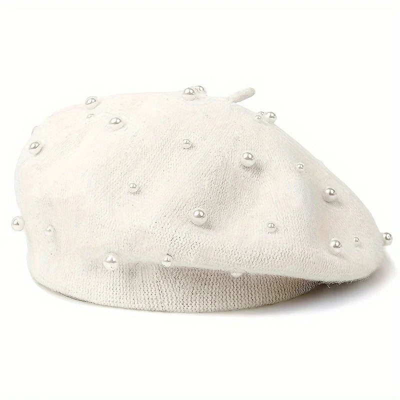 Baret dames met parels | Elegante winter baret voor herfst & dagelijks gebruik