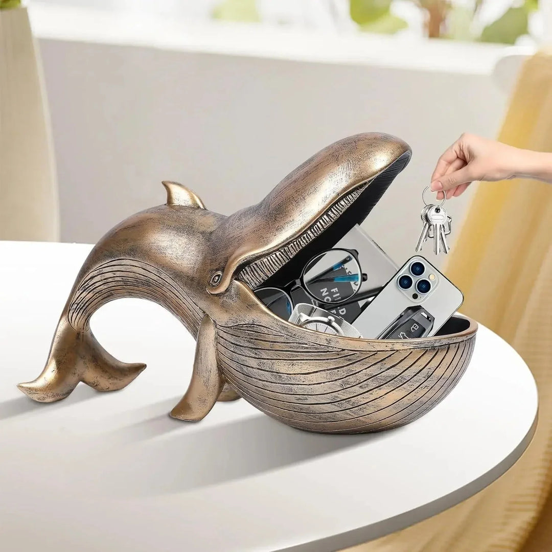 Walvis catchall | Decoratieve schaal voor sleutels en kleine spullen