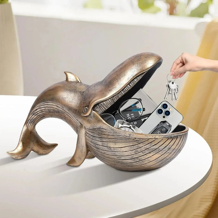 Walvis catchall | Decoratieve schaal voor sleutels en kleine spullen