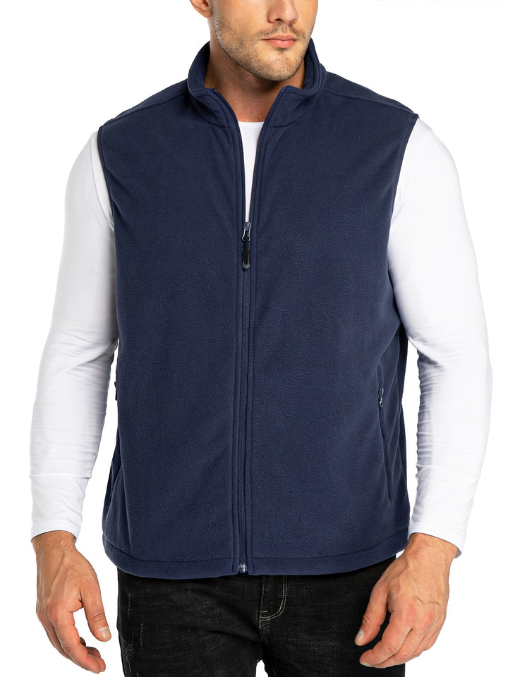 Fleece vest heren | Lichtgewicht mouwloos vest met rits
