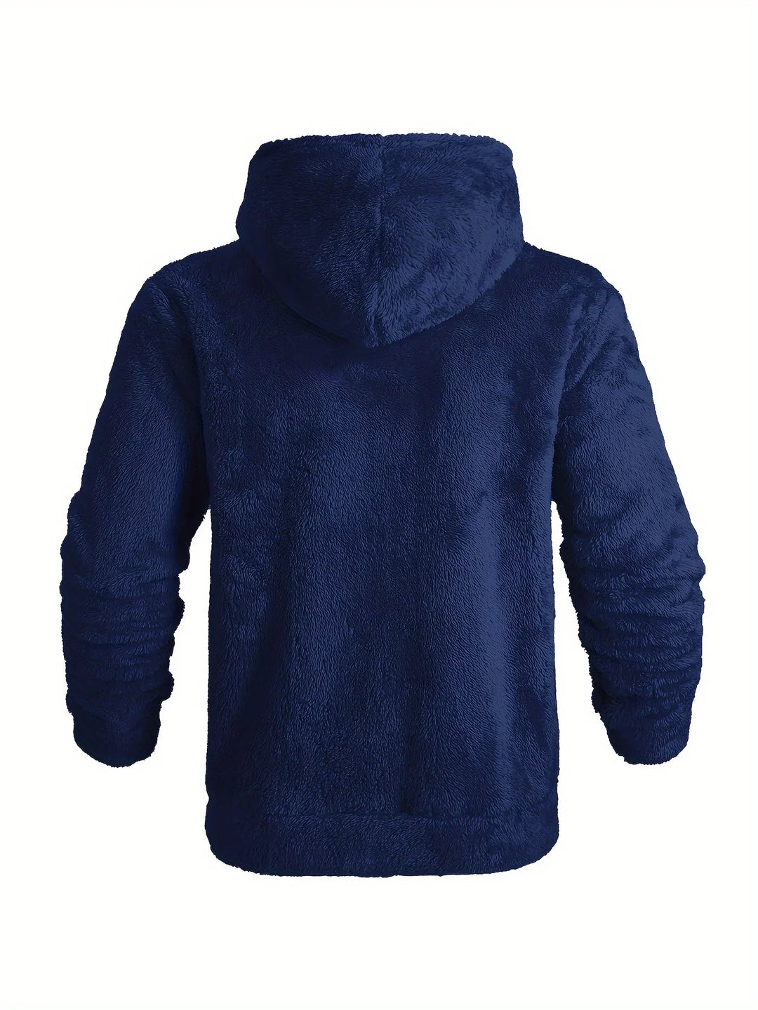 Heren teddy hoodie | Warme fleece trui met rits en capuchon