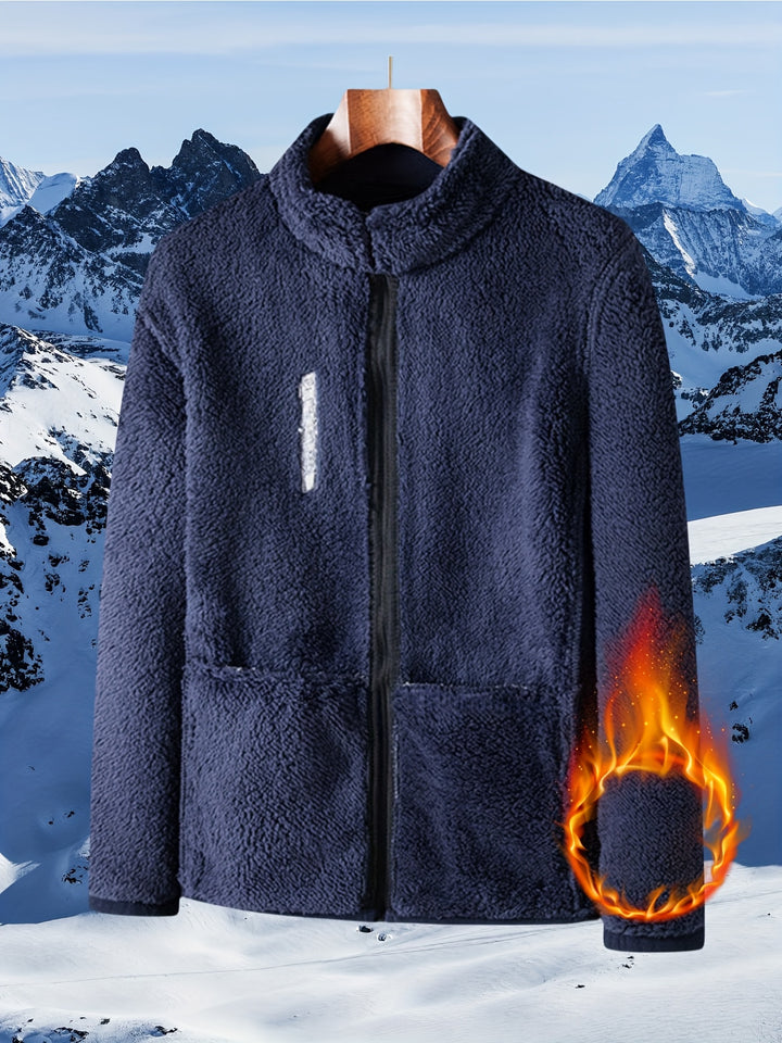 Dames winterjas | Fleece jas met hoge kraag en rits