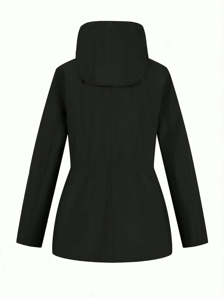 Dames jas | Reversible windbreaker met capuchon en trekkoord