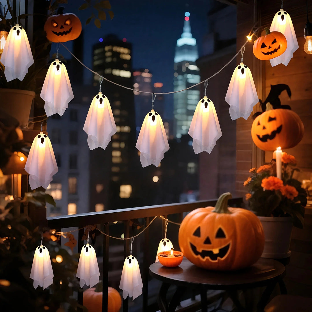 Halloween lichtslinger | Spook lampjes met warm wit licht
