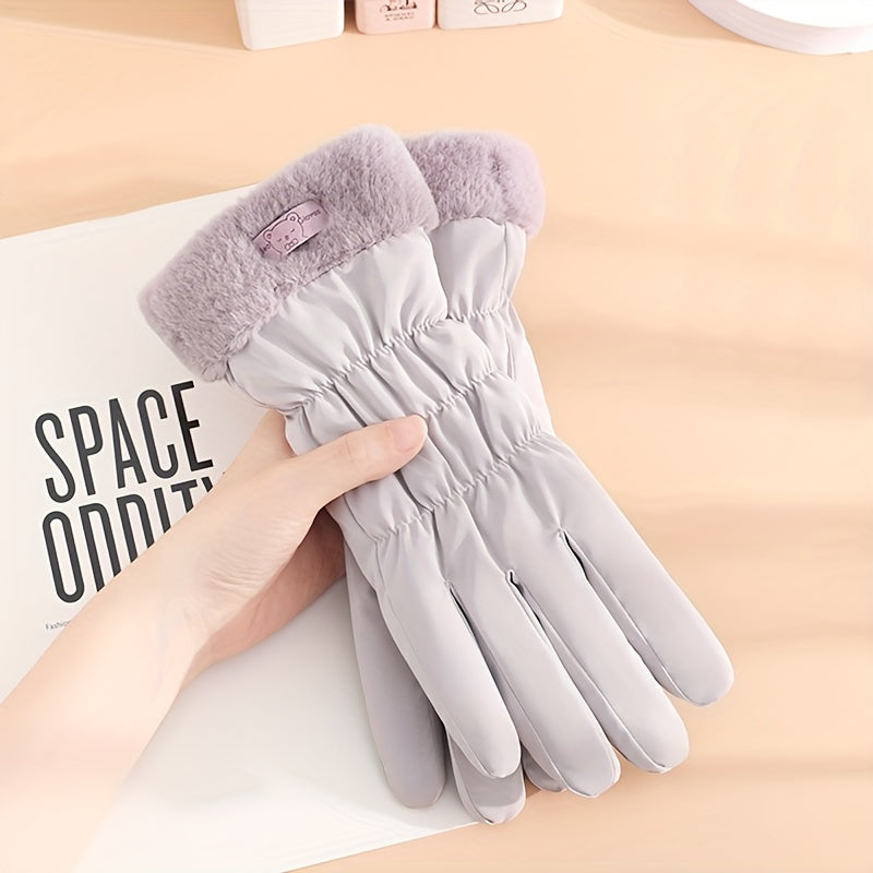 Dames handschoenen | Fleece winter gloves met touchscreenfunctie