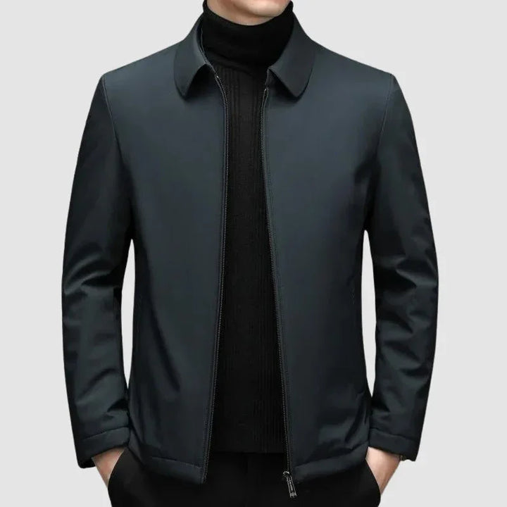 Heren jas | Casual lichtgewicht jacket met kraag en rits