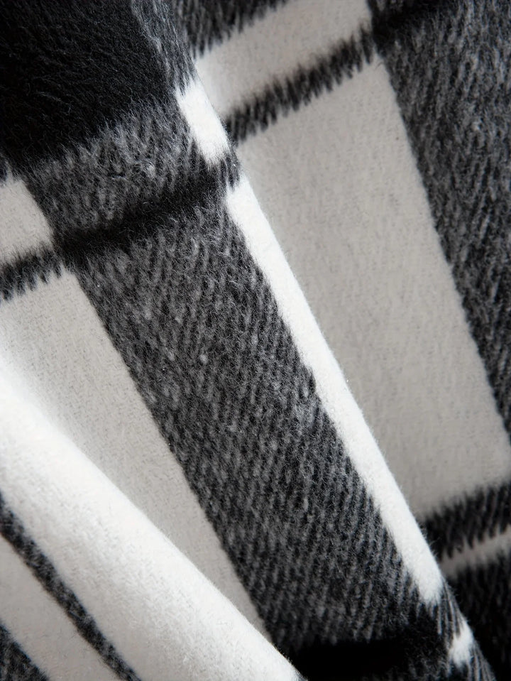 Heren overshirt | Geruit casual jas in flanel stijl
