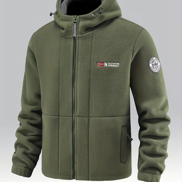 Winter fleece jas heren | Warme jas met capuchon en meerdere zakken