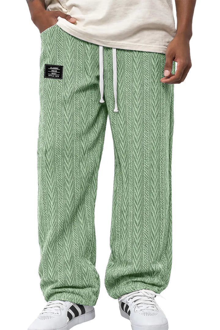 Heren broek | Jacquard broek met elastische taille