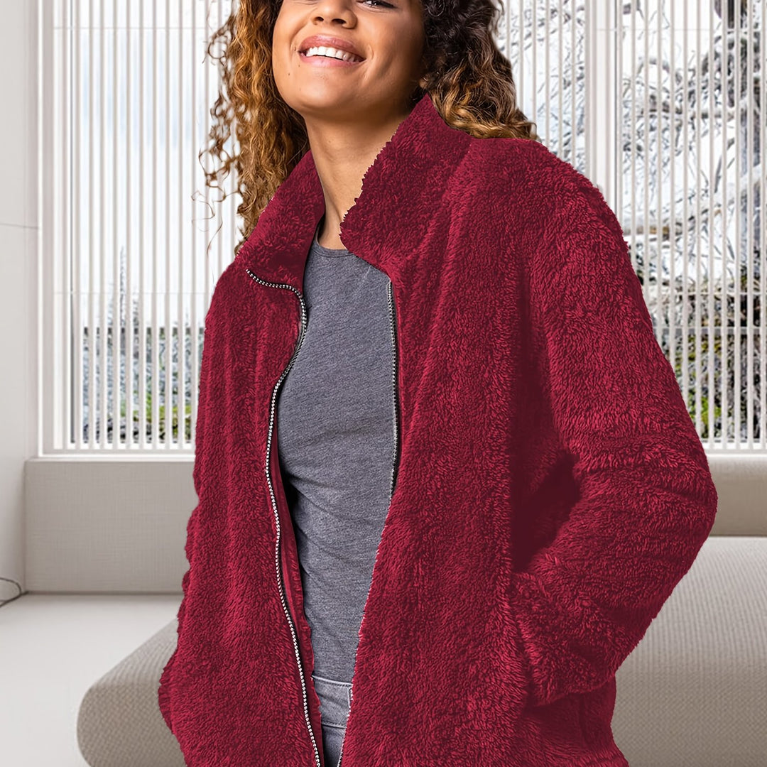 Dames winter vest | Fleece vest met rits en zakken