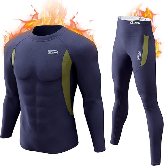 Thermisch ondergoed voor heren – warme set voor winter en sport