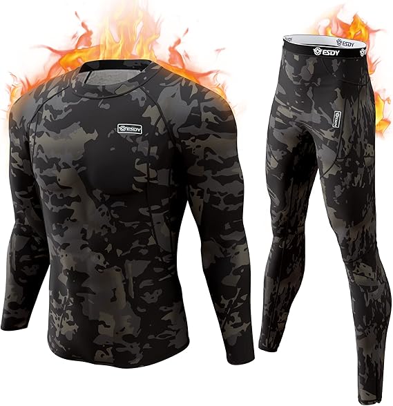 Thermisch ondergoed voor heren – warme set voor winter en sport
