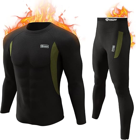 Thermisch ondergoed voor heren – warme set voor winter en sport