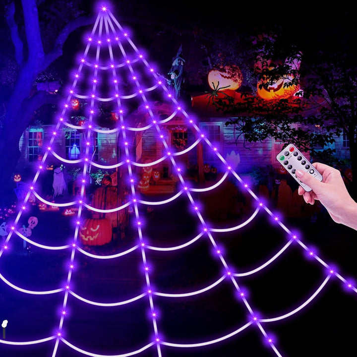 Spectral Web | Lichtgevend XXL spinnenweb voor Halloween
