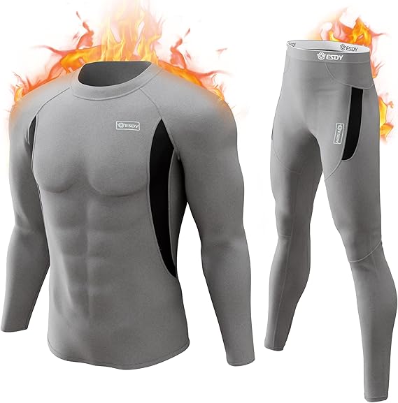 Thermisch ondergoed voor heren – warme set voor winter en sport