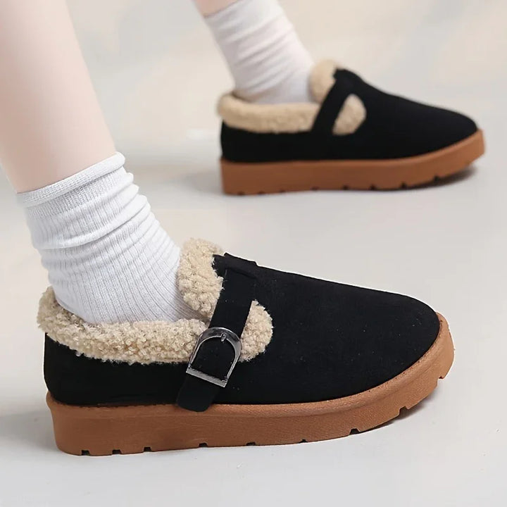 Dames boots | Instap lage boots met fleece voering