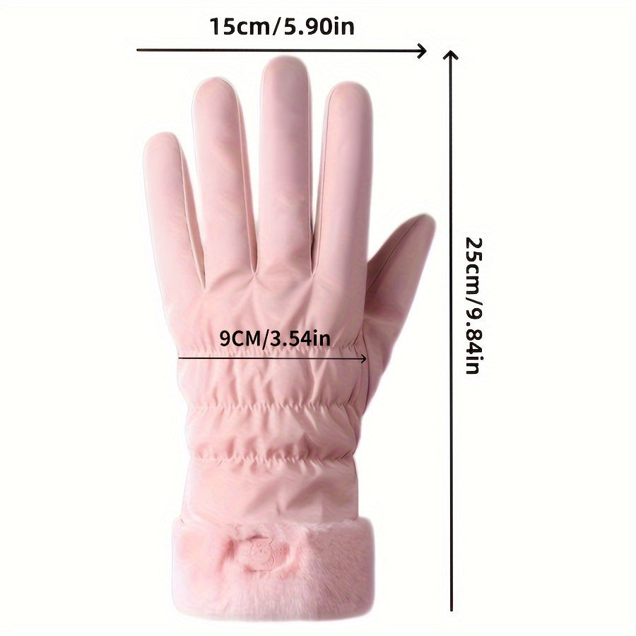 Dames handschoenen | Fleece winter gloves met touchscreenfunctie