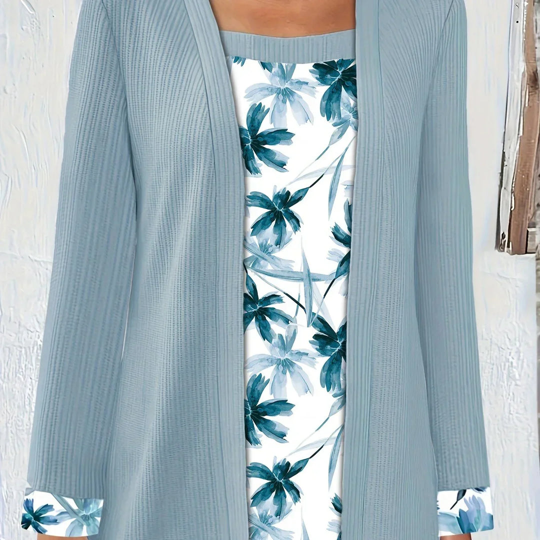 Dames top | Paars shirt met bloemenprint en lange mouw
