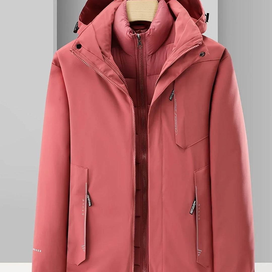Dames winterjas | Outdoor jas met capuchon en uitneembare voering