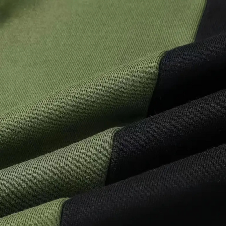 Callan | Heren tweekleurige hoodie met capuchon en trekkoord