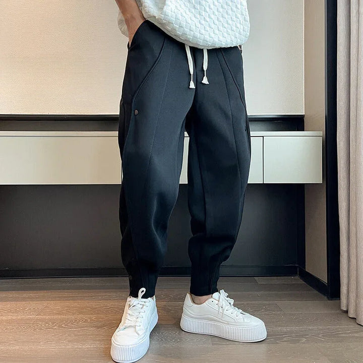 Joggingbroek heren en dames | Grijze tapered joggers met elastische taille