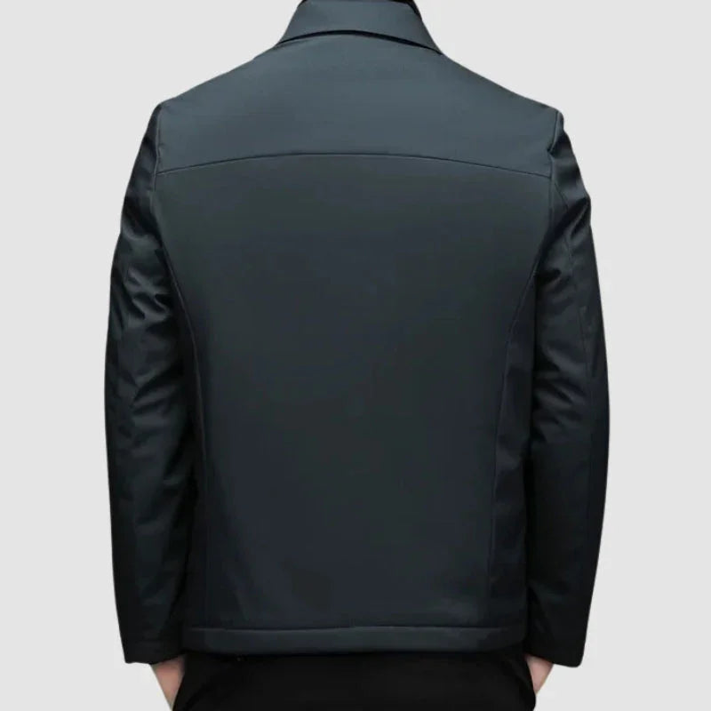 Heren jas | Casual lichtgewicht jacket met kraag en rits