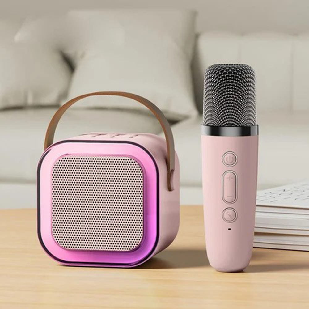 Mini-karaoke set met draadloze microfoons