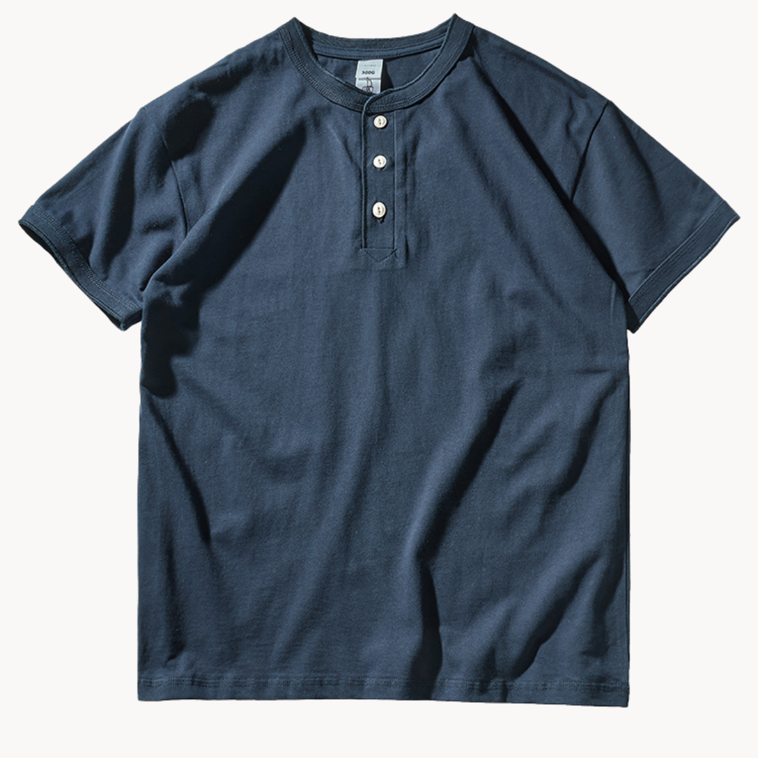 CottonTrail | Henley t‑shirt van katoen voor dagelijks gebruik