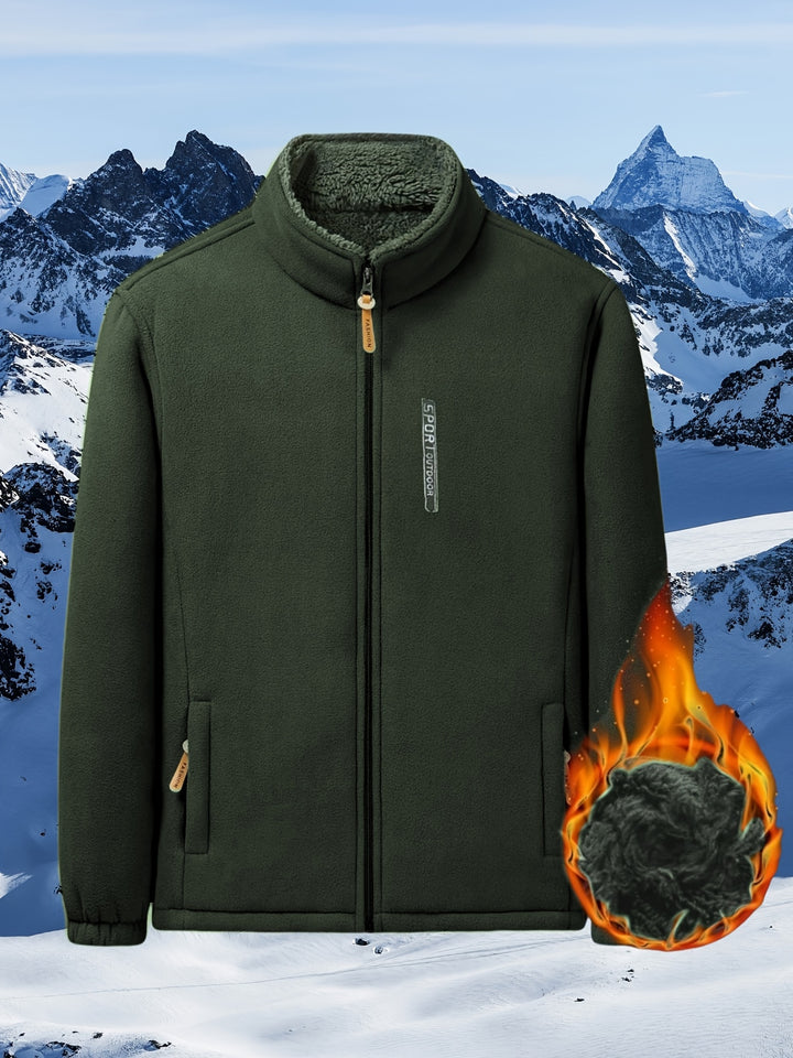 Dames winterjas | Fleece jas met hoge kraag en rits