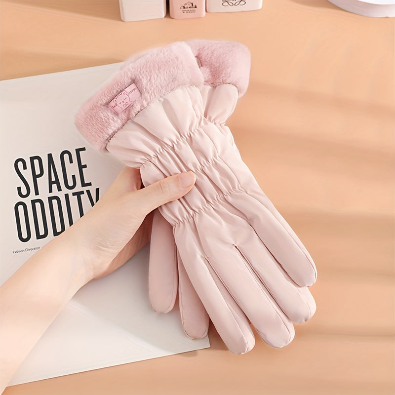 Dames handschoenen | Fleece winter gloves met touchscreenfunctie