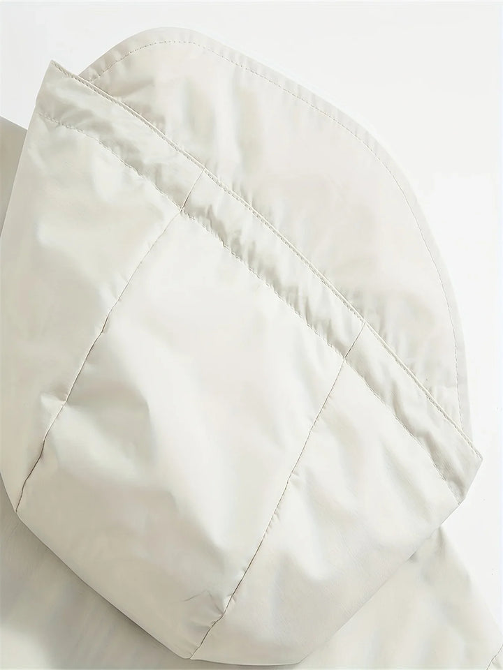 Dames trenchcoat | Jas met capuchon en verstelbare taille